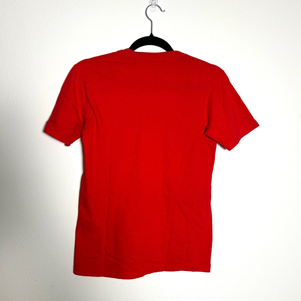 Malwee Red Cotton Vintage 1970s Brazilian Coca-Cola Graphic Tee Women Size 46 - Picture 6 of 8